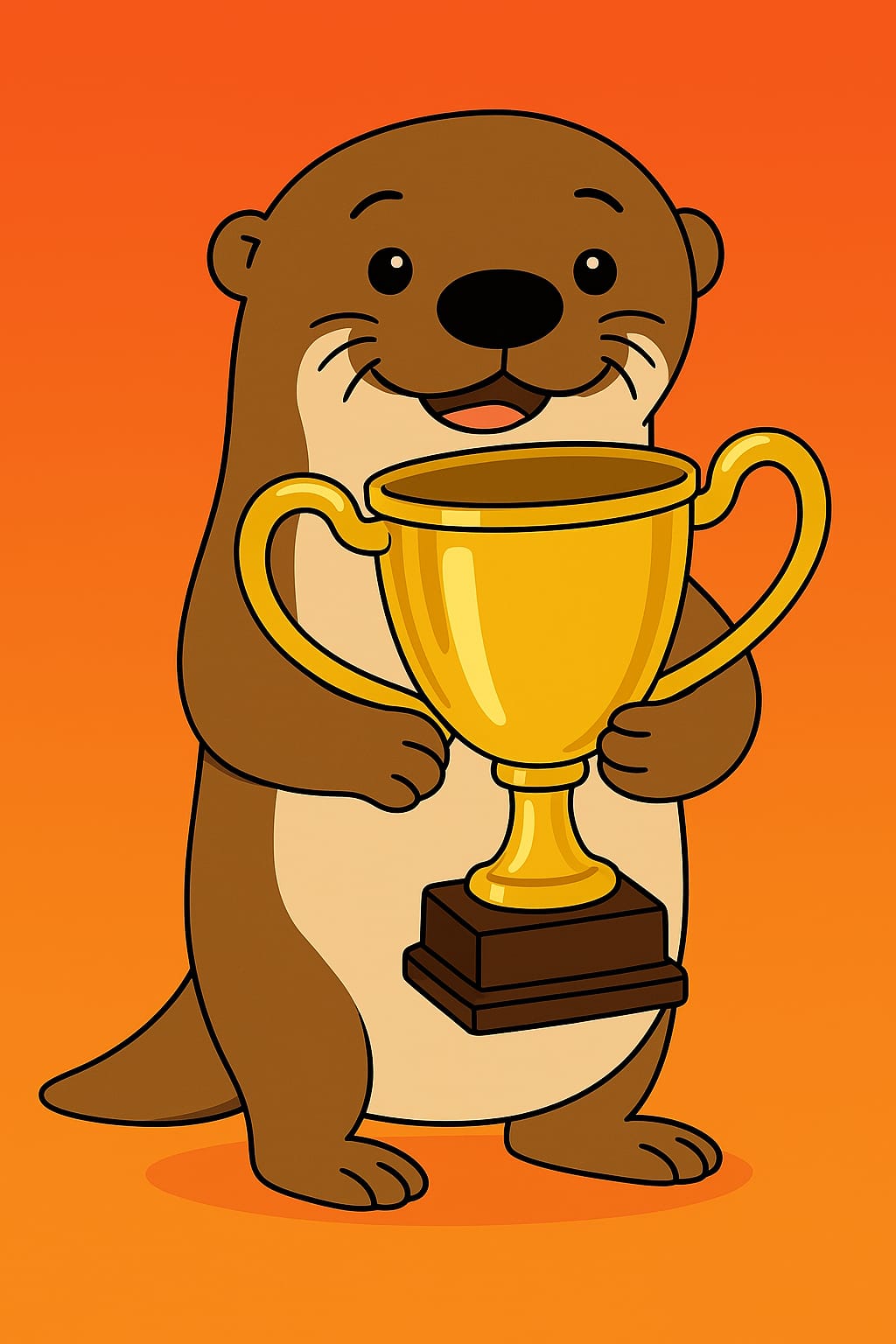 Loutre avec trophée